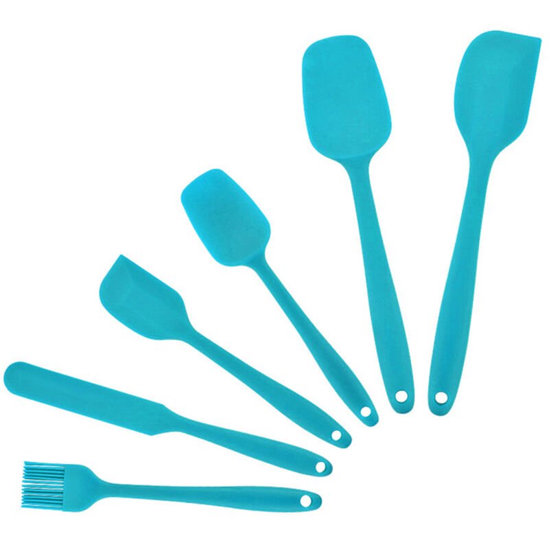 6PCS Utensilios para hornear Espatula Cuchara Utensilios de cocina Juego de utensilios de cocina de silicona Juego de utensilios de cocina barato