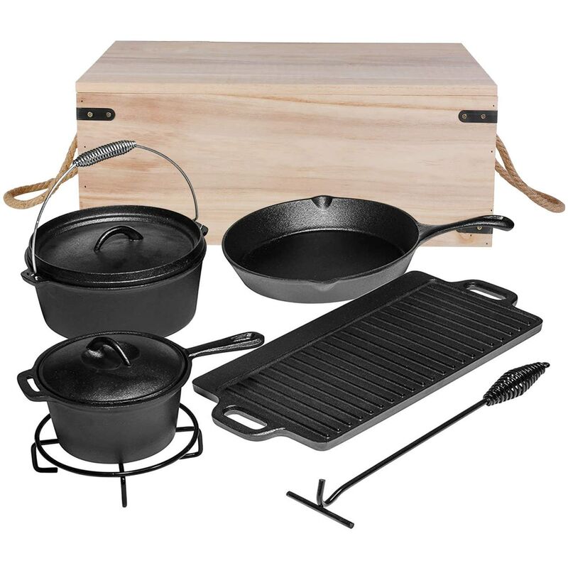 7 Piezas Dutch Oven Set con Horno Holandés (3.8L)