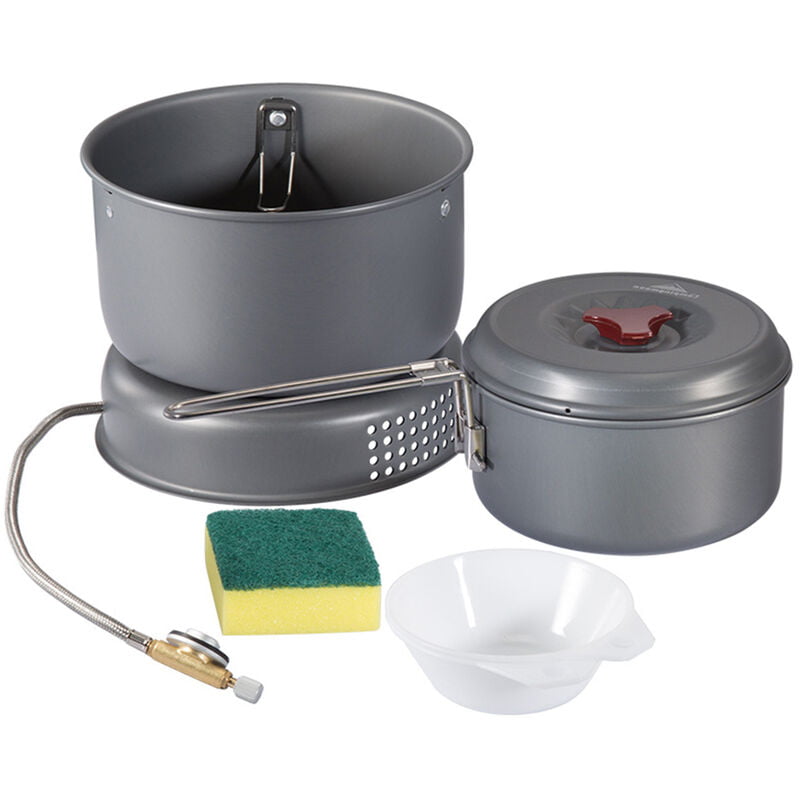 7 piezas a prueba de viento caldera cuna olla base de la estufa cuenco plato esponja juego de utensilios de cocina portatil al aire libre para barato