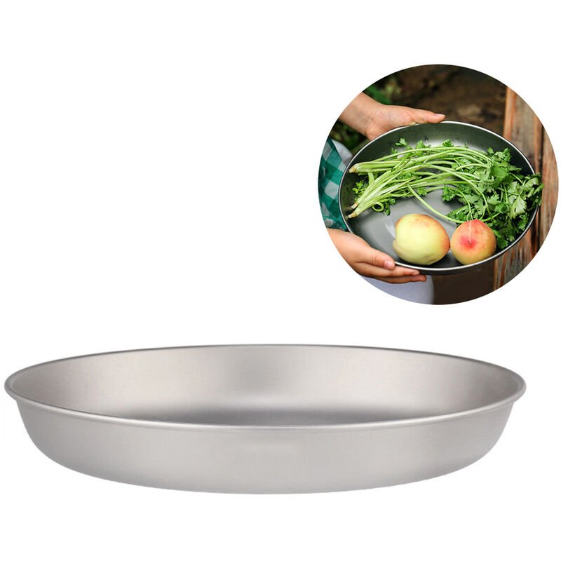 700 ml de placa del titanio ultraligero Comedor Placa de la fruta Estufa para acampar al aire libre Senderismo Pedestre De picnic Barbacoa - Lixada barato