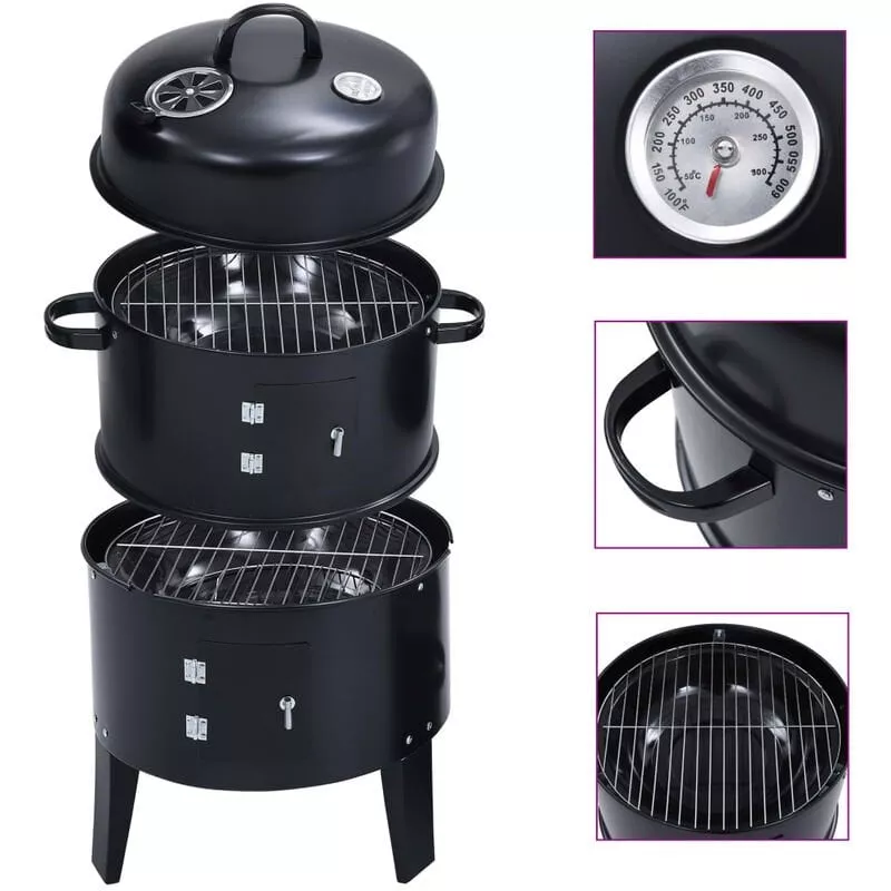 Abcrital - Barbacoa Ahumador De Carbón 3 En 1 40X80 Cm En Oferta Abcrital - Barbacoa Ahumador De Carbón 3 En 1 40X80 Cm Barato