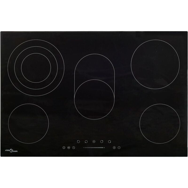Abcrital - Placa vitrocerámica 5 quemadores control táctil 90 cm 8500 W barato
