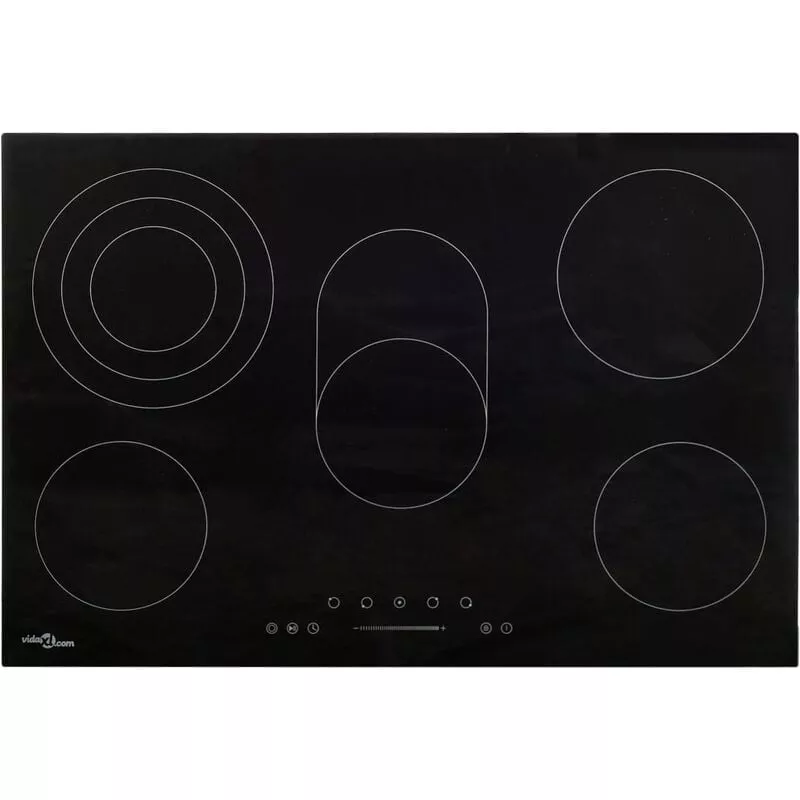 Abcrital - Placa vitrocerámica 5 quemadores control táctil 90 cm 8500 W barato