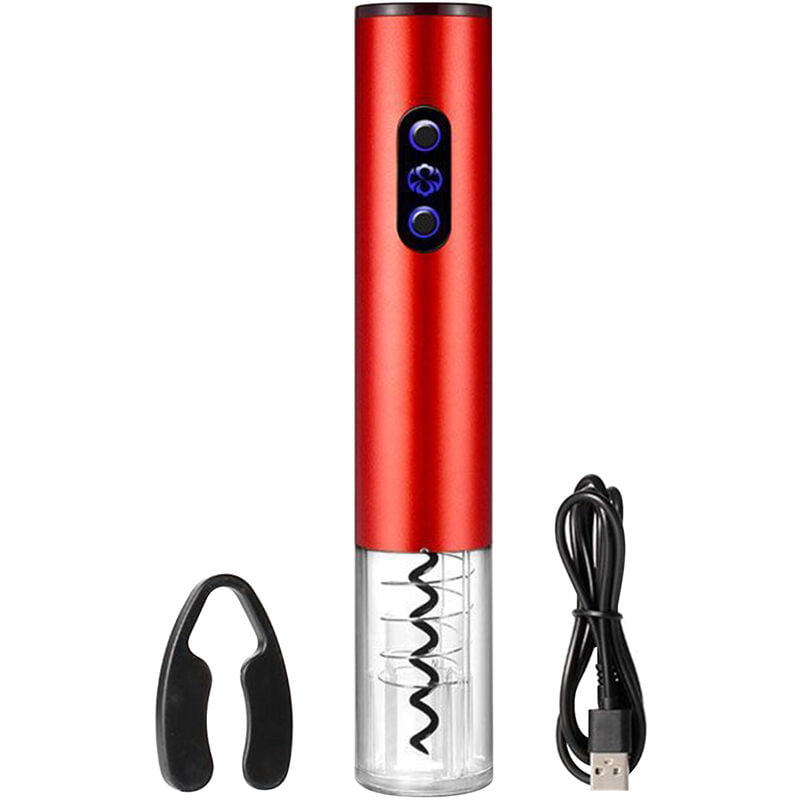 Abridor de vino electrico con cortador de papel de aluminio Facil operacion Portatil 2800mAh Abridor de vino recargable Sacacorchos electrico barato