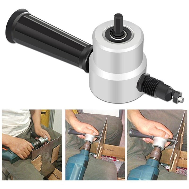 Accesorio de taladro cortador Nibbler de hoja de metal de doble cabezal