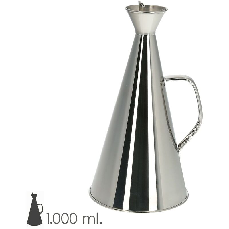 Aceitera acero inoxidable antigoteo 1000 ml. barato