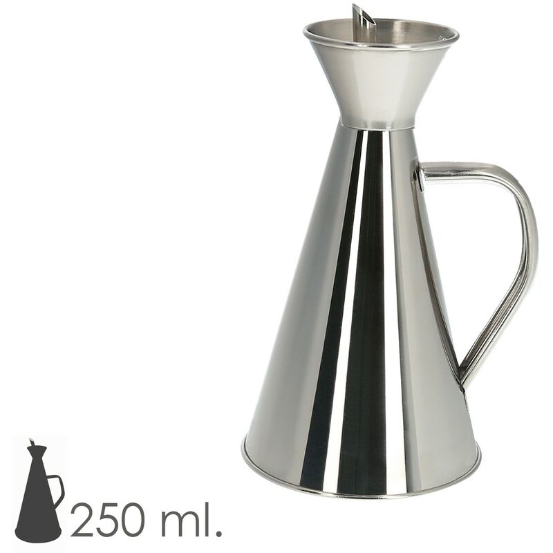 Aceitera acero inoxidable antigoteo 250 ml. barato