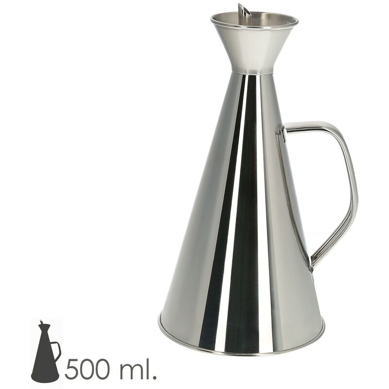 Aceitera acero inoxidable antigoteo 500 ml. barato