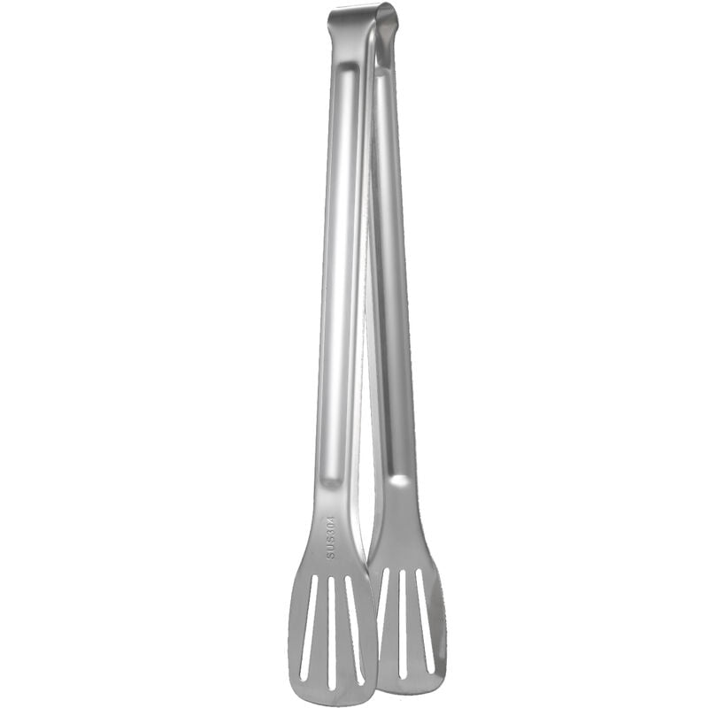 Acero inoxidable Cocinar Barbacoa Tong Tong herramienta bufe ranurado antideslizante Sirviendo las pinzas de cocina del restaurante