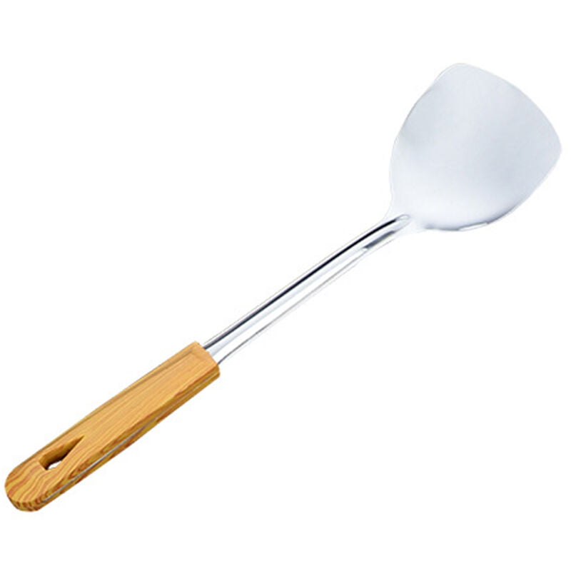 Acero inoxidable solido Espatula de la cocina Cocinar Espatula con mango de madera