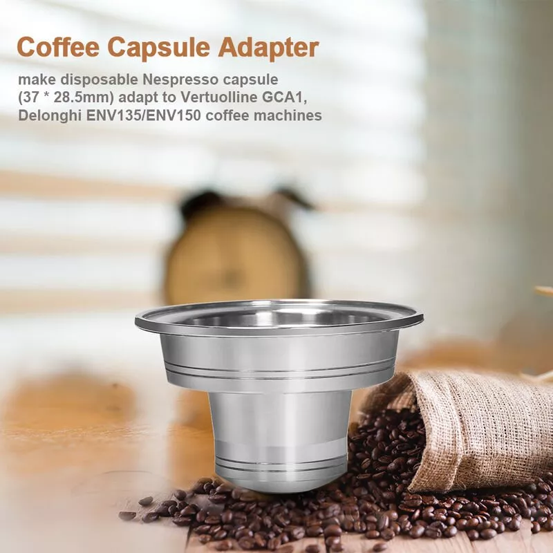 Adaptador Adaptador Capsula Capsula De Cafe De Acero Inoxidable De Cafe Nespresso Capsula Convertidor De Vertuolline Gca1 Delonghi Env135 Env150 En Oferta Adaptador Adaptador Capsula Capsula De Cafe De Acero Inoxidable De Cafe Nespresso Capsula Convertidor De Vertuolline Gca1 Delonghi Env135 Env150 Barato