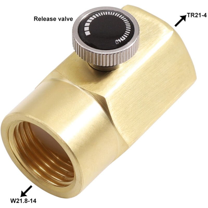 Adaptador de botella de refresco de laton para el hogar Adaptador de recarga de cilindro de CO2 Conector de valvula de llenado de CO2 Botella de barato