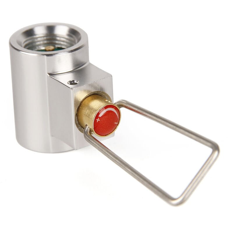 Adaptador de tanque de gas plano Valvula Canister Convertidor de gas Cambiador Adaptador de recarga de cilindro de camping