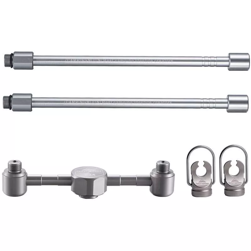 Adaptador multifuncional con tubos de extension de linterna de gas Calibradores de tanque de gas para mochileros Senderismo Camping