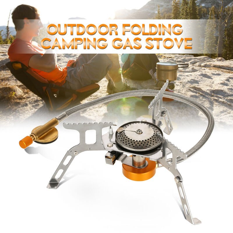 Al aire libre portatil estufa de gas que acampa plegable de acero inoxidable Senderismo picnic estufa cocina barato