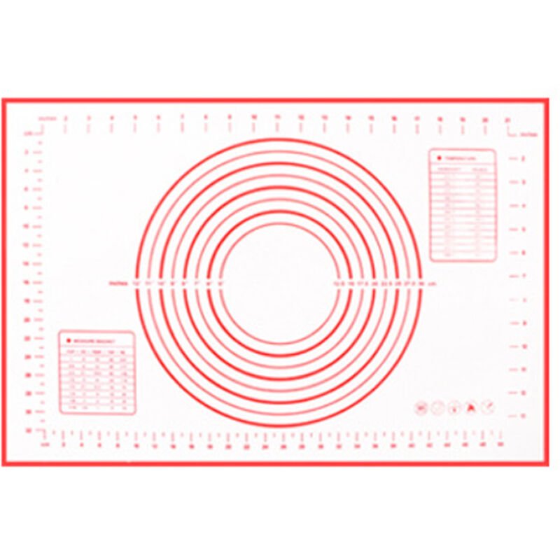 Alfombrilla de silicona para hornear Alfombrilla para barbacoa con diseno de escala transparente Lavable giratoria para uso diario en la cocina del barato