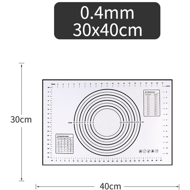 Alfombrilla de silicona para hornear Alfombrilla para barbacoa con diseno de escala transparente Lavable giratoria para uso diario en la cocina del barato