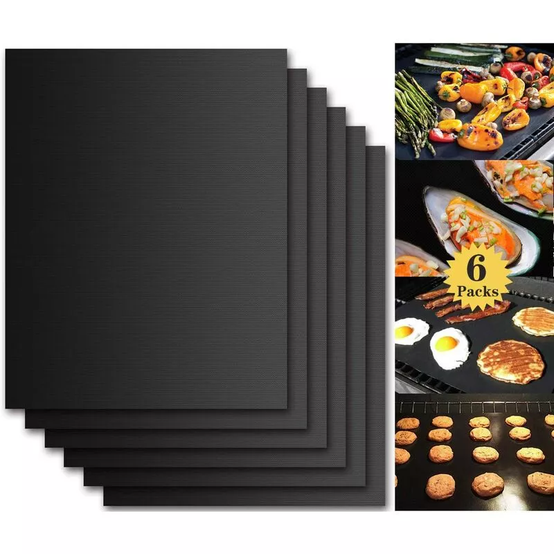 Alfombrilla Para Asar Para Barbacoa, Juego De 6 Hojas Para Hornear Para Barbacoa Y Horno Planchas Para Hornear Reutilizables Y Antiadherentes Para En Oferta Alfombrilla Para Asar Para Barbacoa