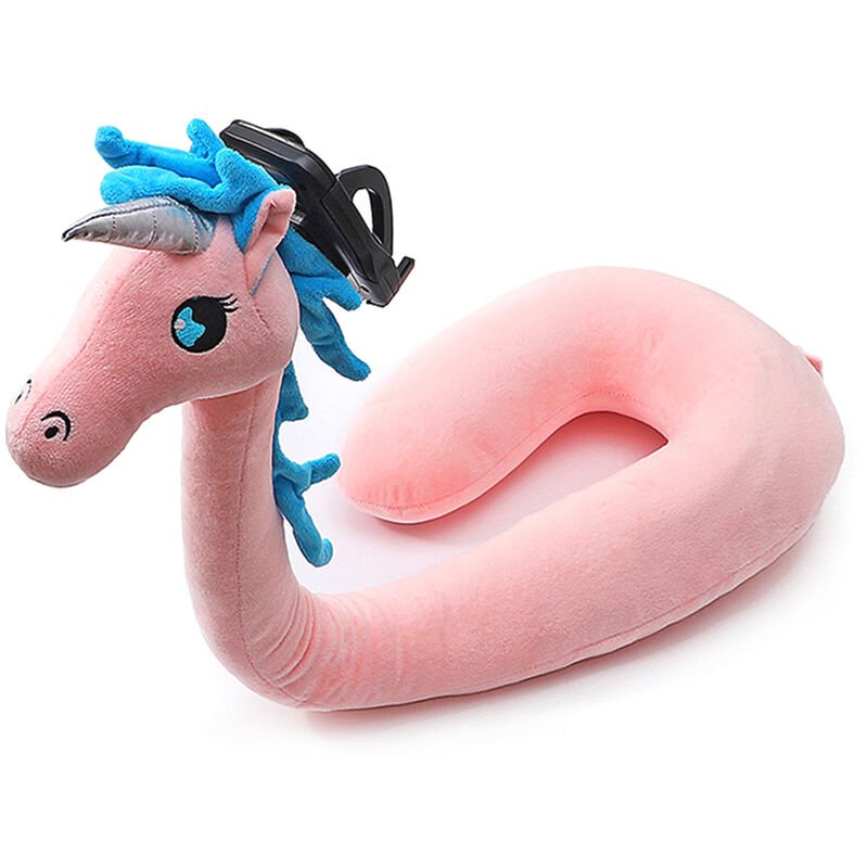 Almohada en forma de U Columna cervical Almohada cervical Almohada Soporte perezoso Animal de dibujos animados lindo Almohada en forma de U con barato