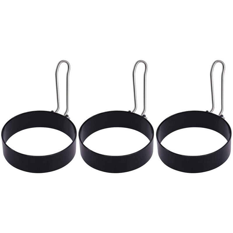 Anillo de huevo Anillos de cocina de huevo redondos para cocinar Molde moldeador de circulo de metal antiadherente de acero inoxidable Herramienta de barato