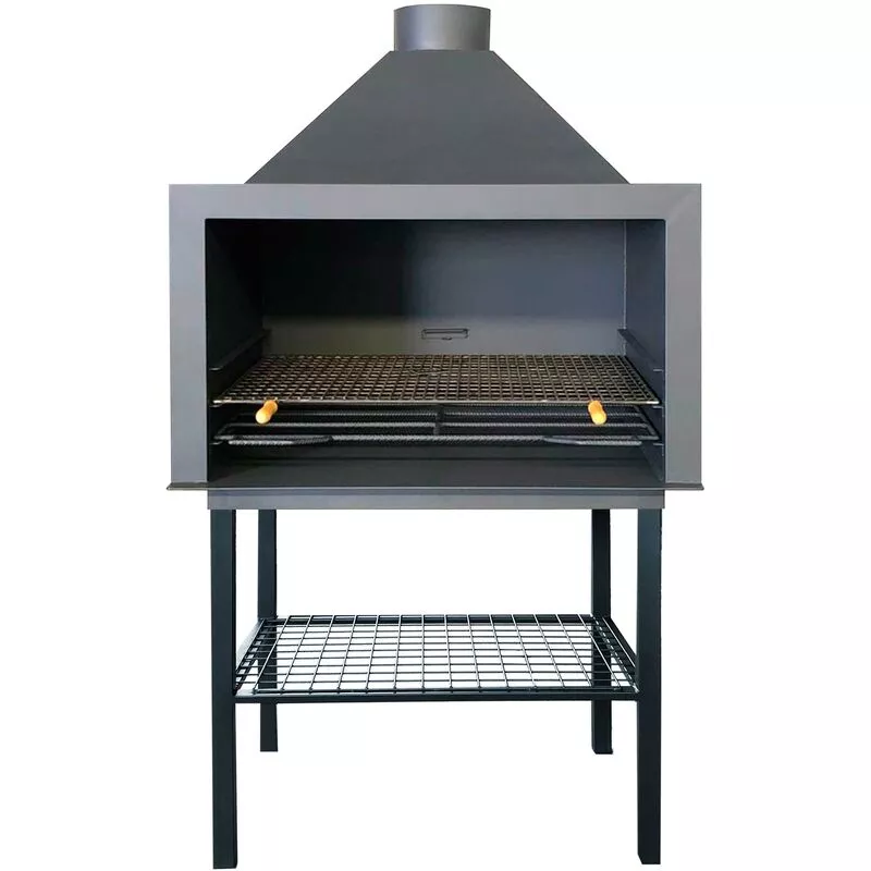 Arnedo - Barbacoa De Hierro Fundido Con Patas Y Leñero 80Cm. + 2 Parrillas. En Oferta Arnedo - Barbacoa De Hierro Fundido Con Patas Y Leñero 80Cm. + 2 Parrillas. Barato
