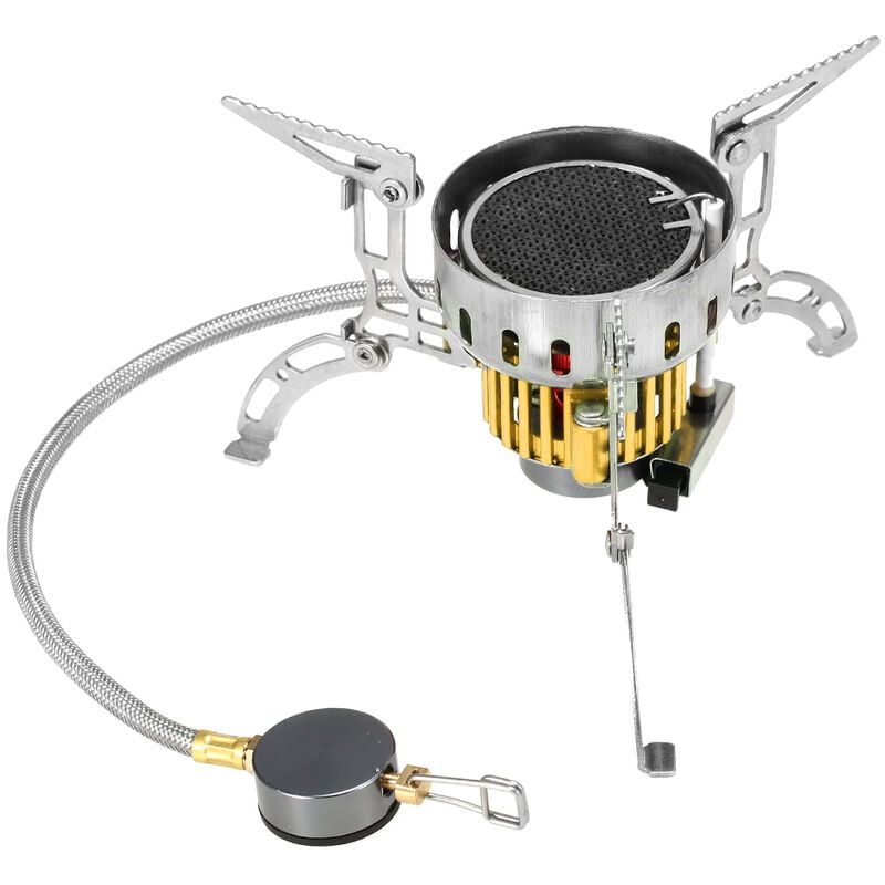 Asupermall - Al aire libre de infrarrojos estufa que acampa de la estufa portatil ultraligero Horno plegable a prueba de viento de gas Mini estufa de barato