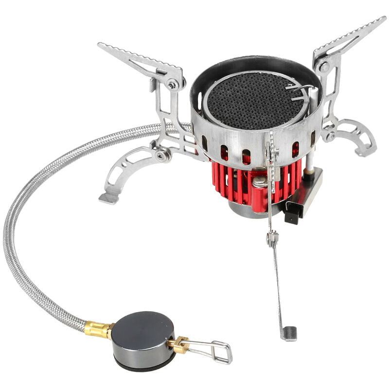 Asupermall - Al aire libre de infrarrojos estufa que acampa de la estufa portatil ultraligero Horno plegable a prueba de viento de gas Mini estufa de barato