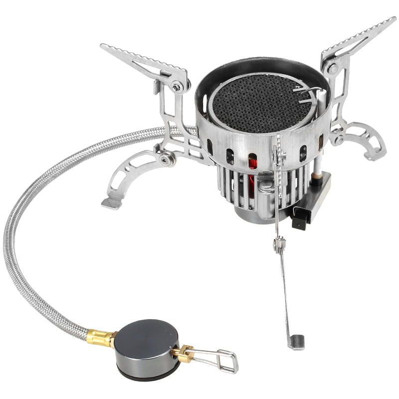 Asupermall - Al aire libre de infrarrojos portatil ultraligero estufa que acampa plegable a prueba de viento Horno Cocina de gas Mini estufa