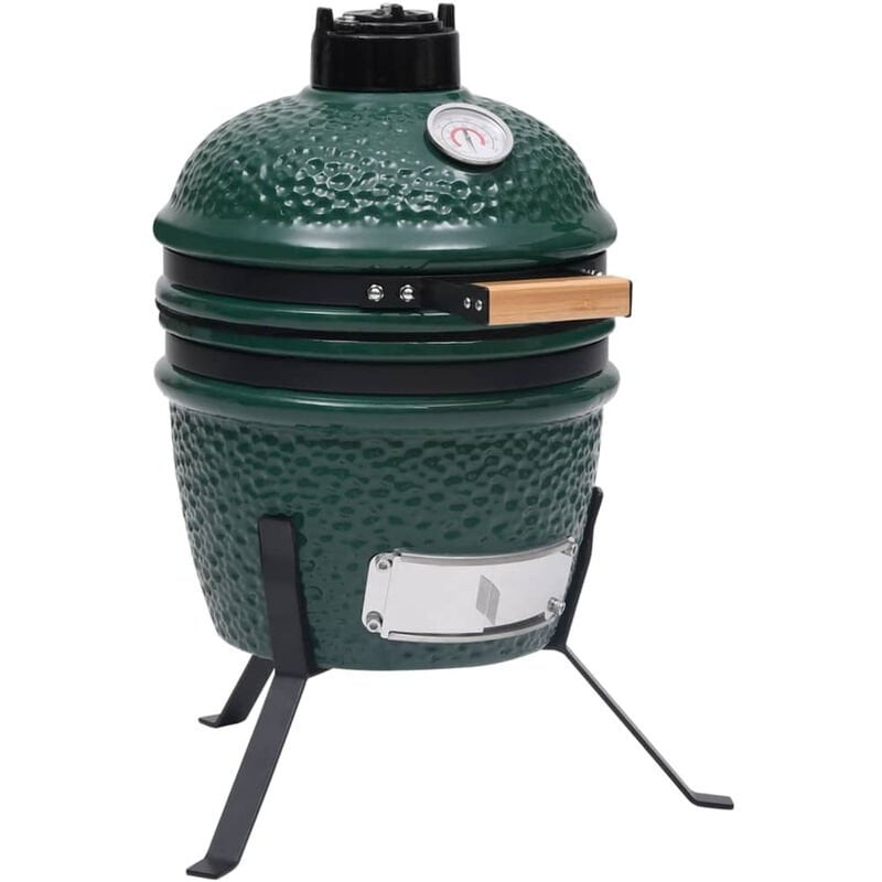 Asupermall - Barbacoa 2 en 1 ahumadora Kamado de cerámica verde 56 cm barato