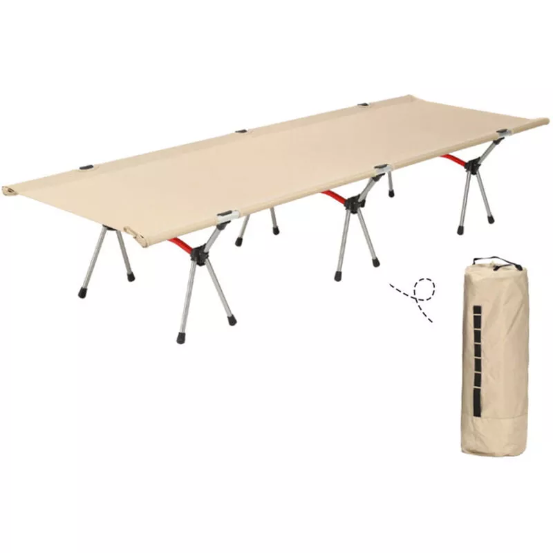 Asupermall - Cama De Camping Con Soporte 7075,Caqui En Oferta Asupermall - Cama De Camping Con Soporte 7075