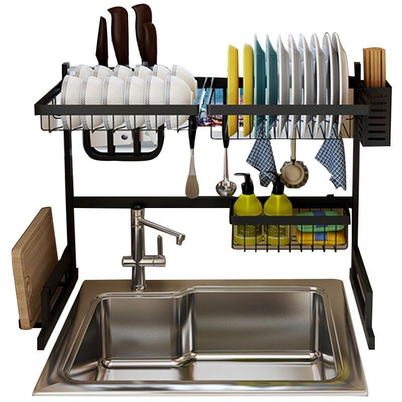 Asupermall - Estante para platos de acero inoxidable