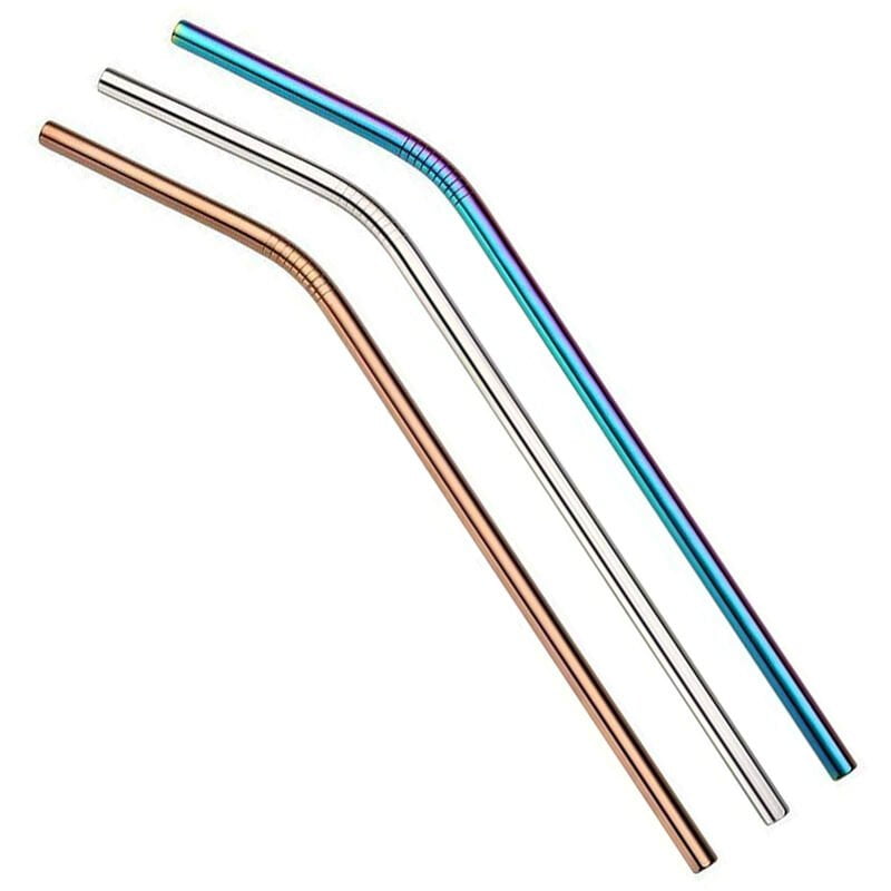 Asupermall - Pajas reutilizable de acero inoxidable