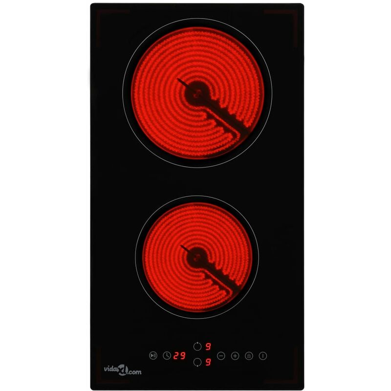 Asupermall - Placa vitroceramica 2 quemadores control tactil 3000 W barato