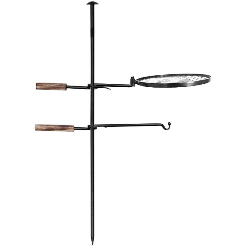 Asupermall - Plegable que acampa Parrilla estante del pote barbacoa acoplamiento de la red en rack de Altas Prestaciones Parrilla de hierro