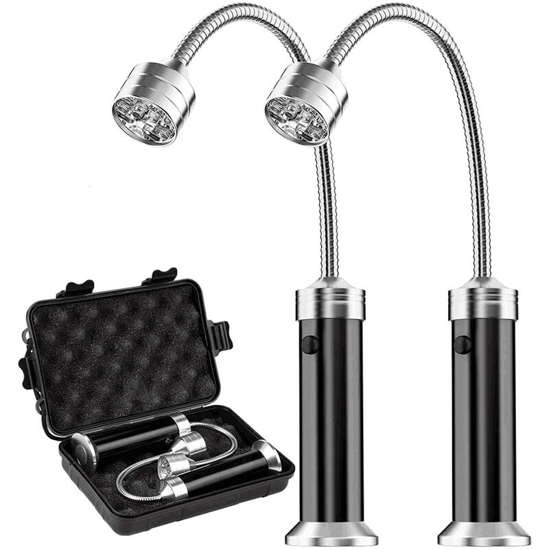 BBQ Grill Light Juego de 2 luces LED para parrilla de barbacoa con base magnética 360 grados de rotación flexible ajustable para barbacoa