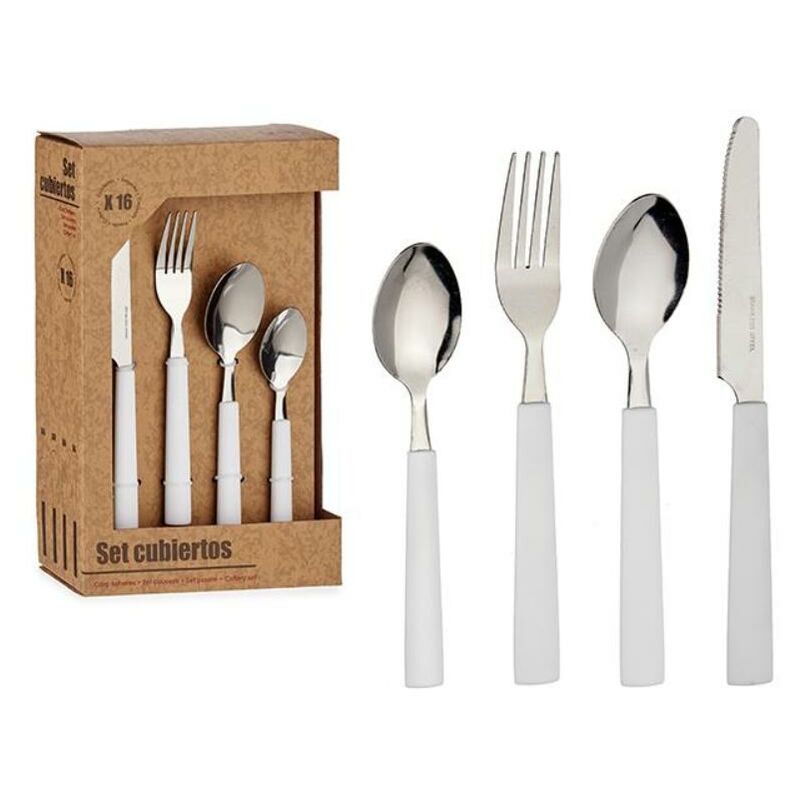 BLUNGI cuberteria 4 servicios 16 piezas blanca barato