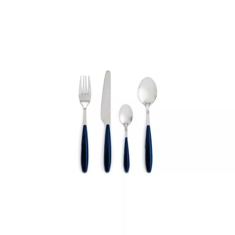 Blungi Cuberteria Dark Blue Look 24 Piezas En Oferta Blungi Cuberteria Dark Blue Look 24 Piezas Barato