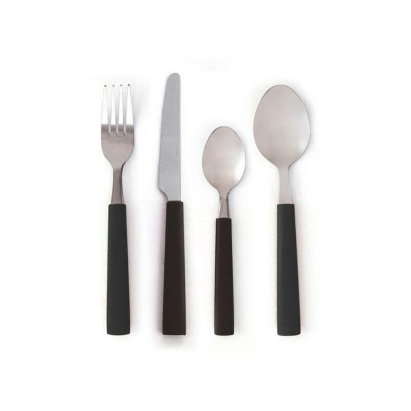 BLUNGI cuberteria mango negro + bandeja 24 piezas barato