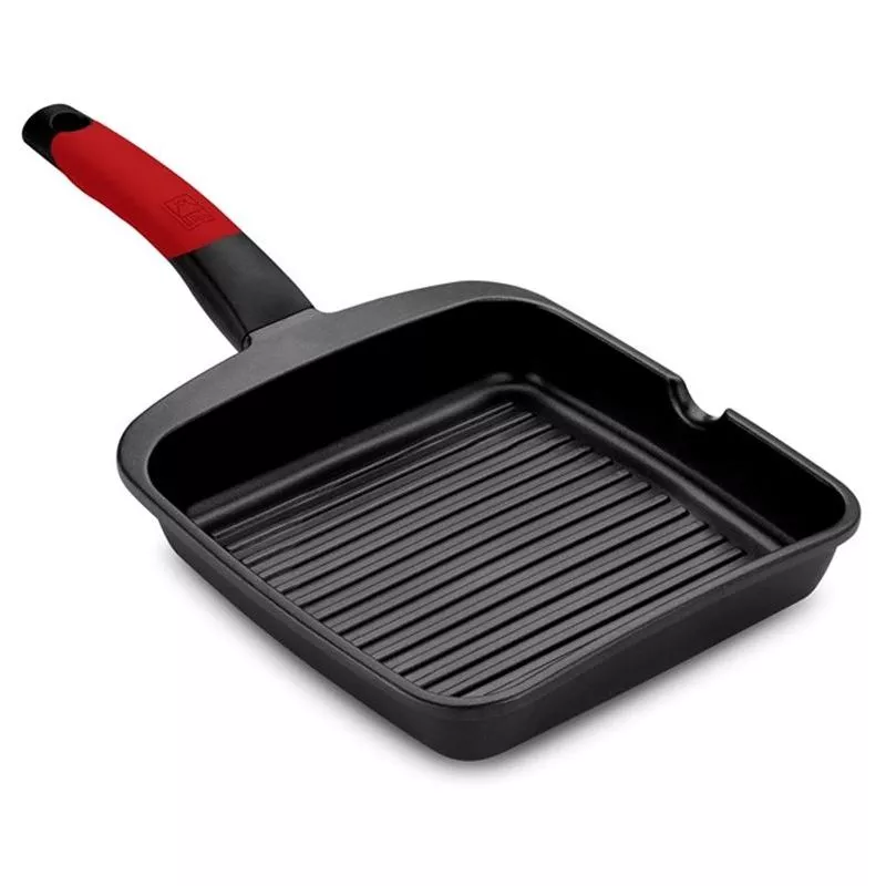 BRA - Grill Plancha 22cm Rayas C/m Ind Al/fu Ne/ro Premiere barato