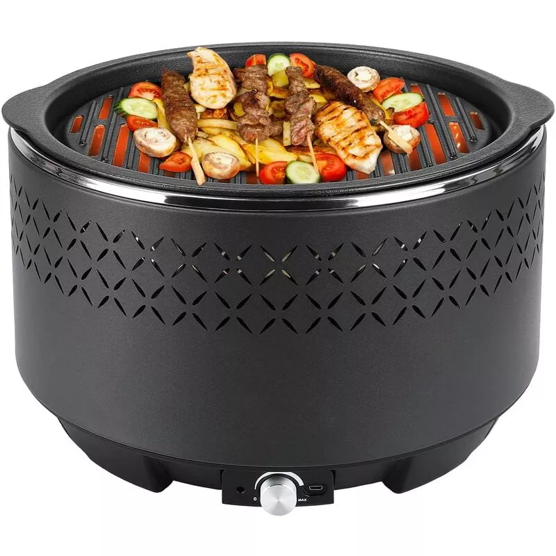 Bamny - Barbacoa De Carbón Sin Humo, Con Bolsa De Transporte, Barbacoas Portátiles, Usb Y Ventilador A Batería, Parrilla Al Aire Libre Bbq Para En Oferta Bamny - Barbacoa De Carbón Sin Humo