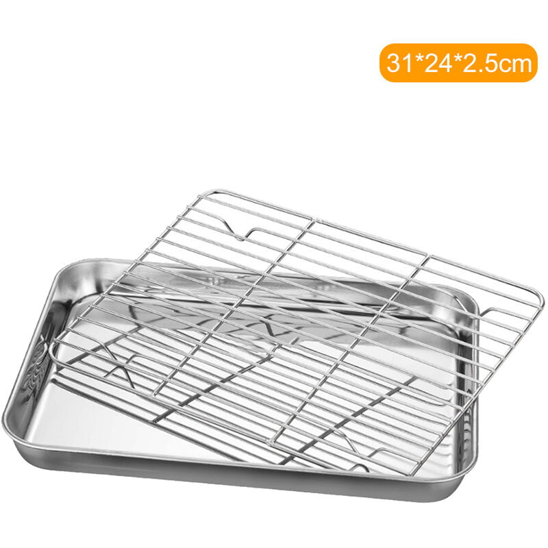 Bandeja de horno de fondo plano de acero inoxidable