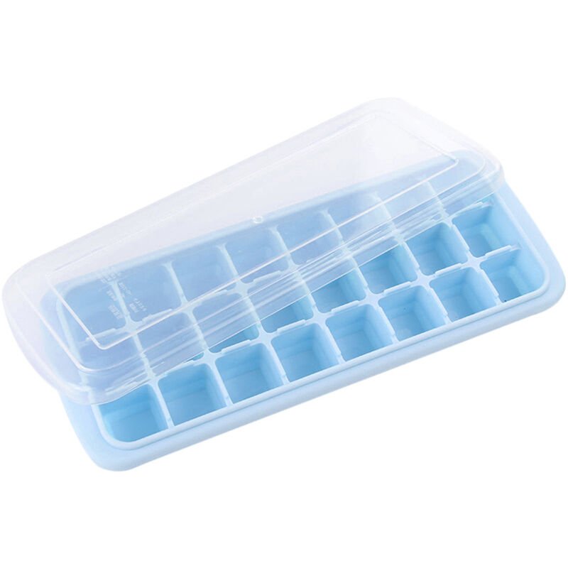 Bandeja de silicona para cubitos de hielo Contenedor de molde para cubitos de hielo Cubos congelados 24 compartimentos con tapa para bares Fiesta en barato