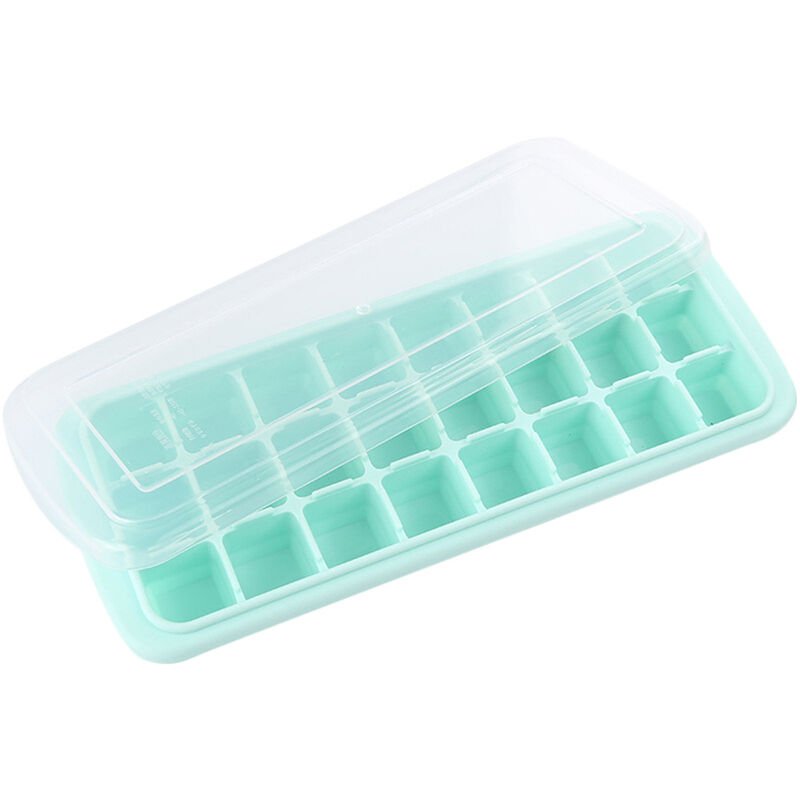 Bandeja de silicona para cubitos de hielo Contenedor de molde para cubitos de hielo Cubos congelados 24 compartimentos con tapa para bares Fiesta en barato