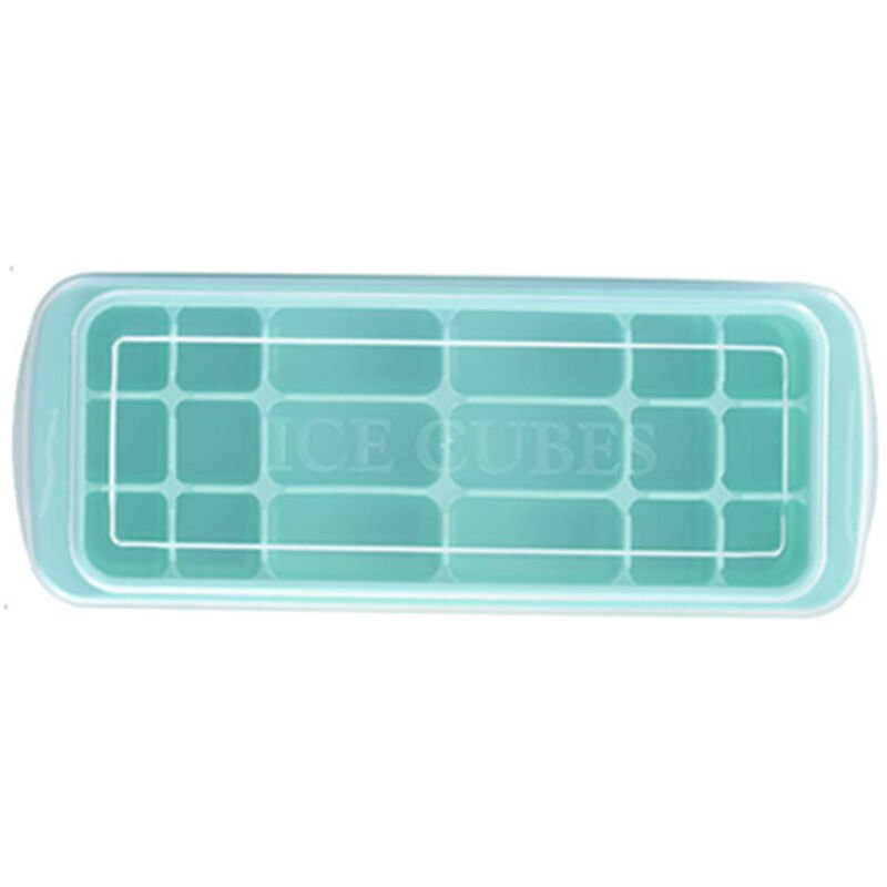 Bandeja de silicona para cubitos de hielo con tapa Cuadrada Molde para hornear Cubitos de hielo Sin BPA Facil de liberar para jugo Comida para bebes barato