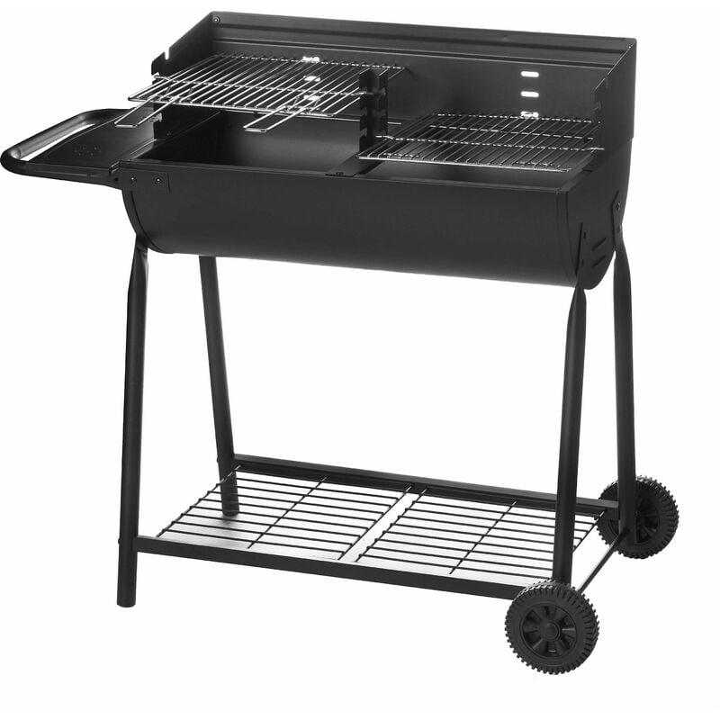 Barbacoa Carbón Rectangular Acero Negro 107 X 58 X 94 Cm - Ldk Garden barato