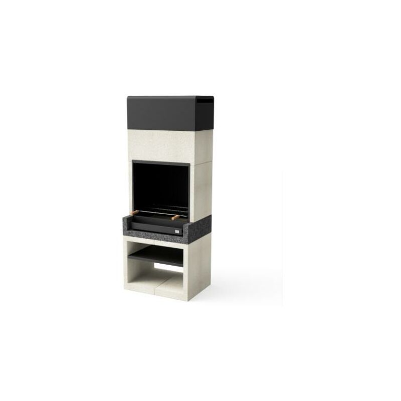 Barbacoa Obra Kitaway Texturado Tuozi Blanco y Negro - Blanco barato