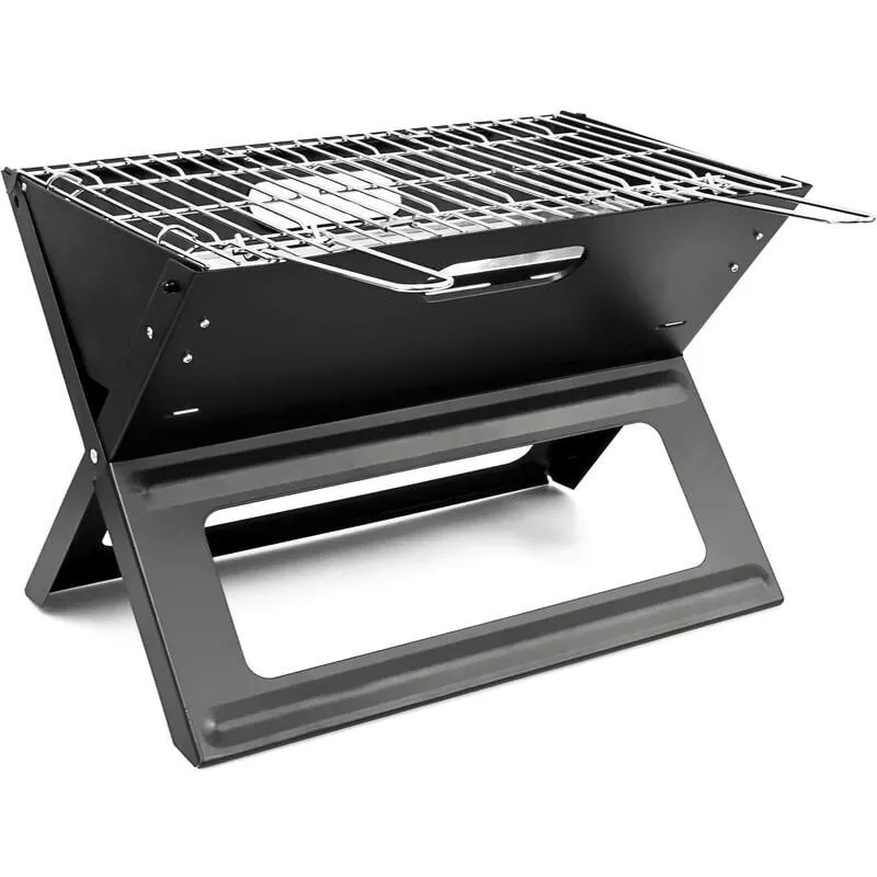 Barbacoa Portátil, Plegable, Con Rejilla Y Bandeja Para Carbón, Parrilla Camping, 30,5 X 30 X 45,5 Cm, Negro - Relaxdays En Oferta Barbacoa Portátil