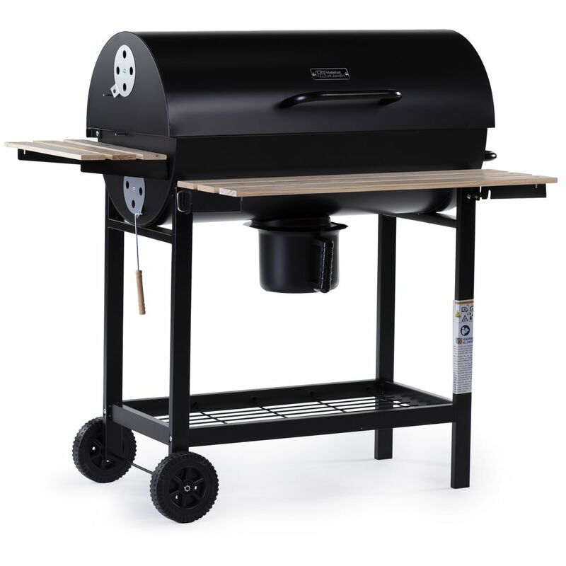 Barbacoa a carbón King - 95 x 63 x 105 cm - Negro barato