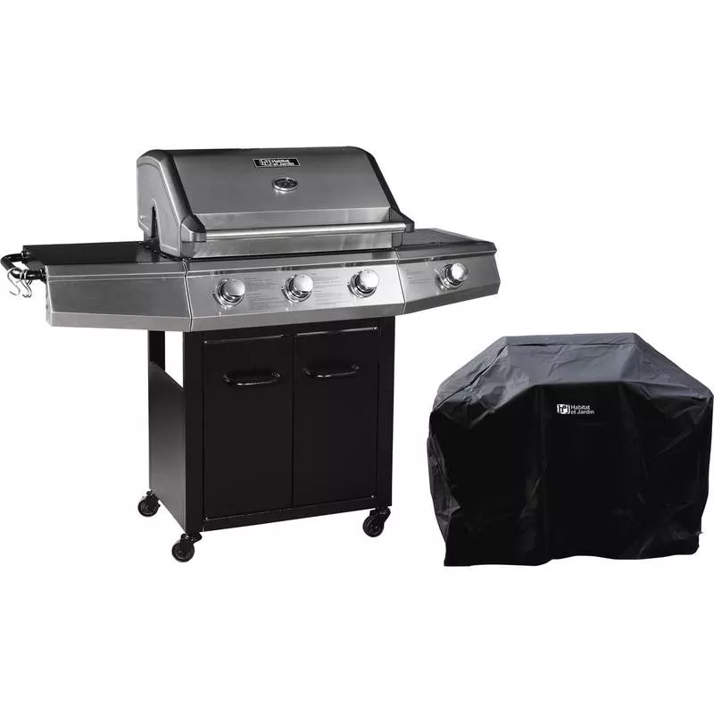 Barbacoa A Gas Bingo 4 - 4 Quemadores (1 Lateral) - 14Kw + Funda De Protección - Negro En Oferta Barbacoa A Gas Bingo 4 - 4 Quemadores (1 Lateral) - 14Kw + Funda De Protección - Negro Barato
