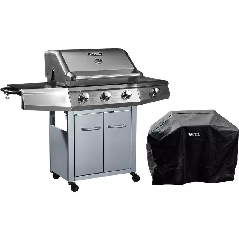 Barbacoa A Gas Bingo 4 - 4 Quemadores (1 Lateral) - 14Kw + Funda De Protección- Plateado En Oferta Barbacoa A Gas Bingo 4 - 4 Quemadores (1 Lateral) - 14Kw + Funda De Protección- Plateado Barato
